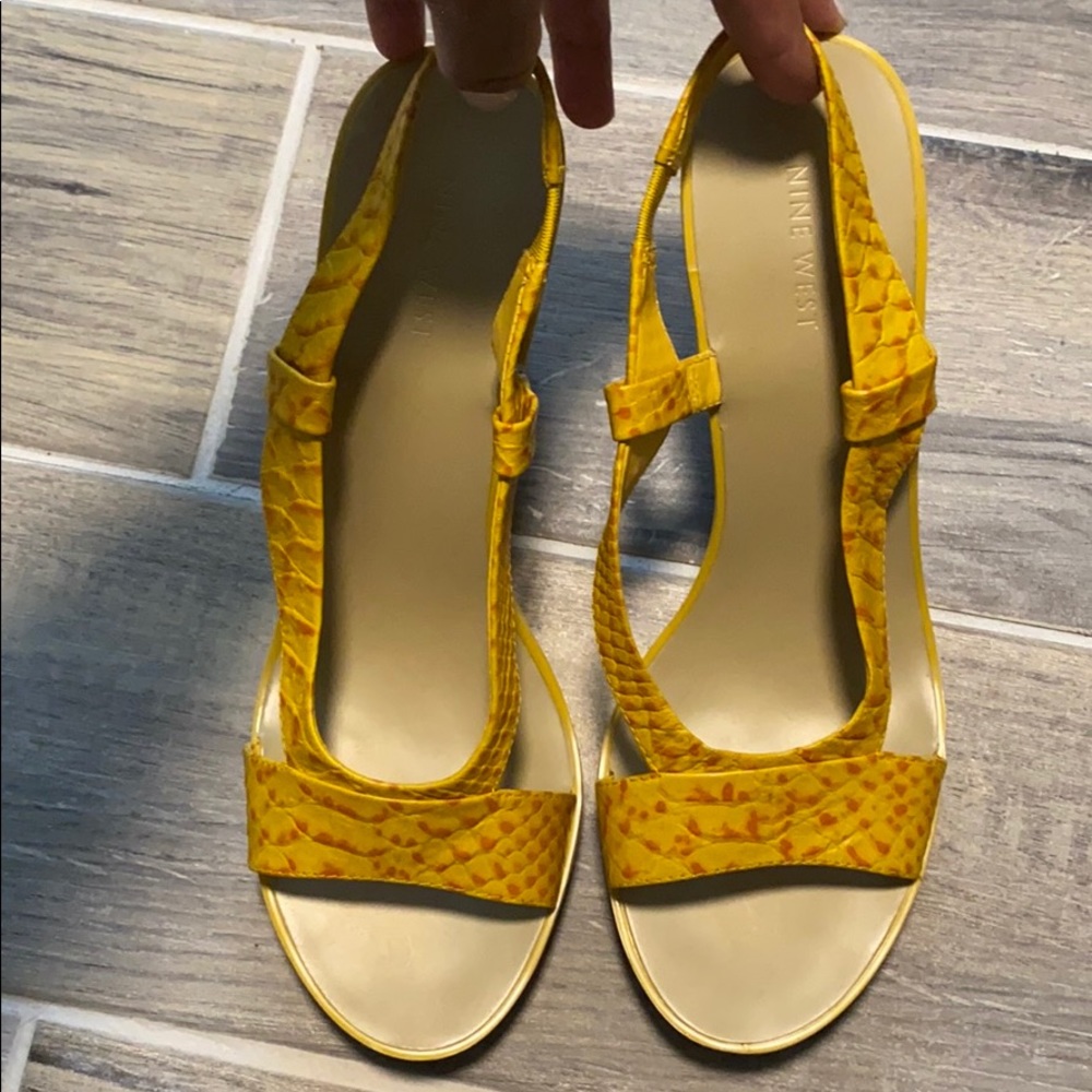 Reptile print sandals